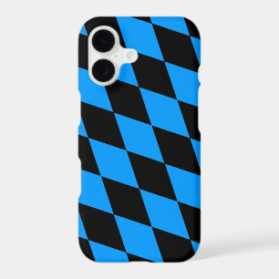 Blue Black Harlequin Diamonds Checkers Design iPhone 17 Case
