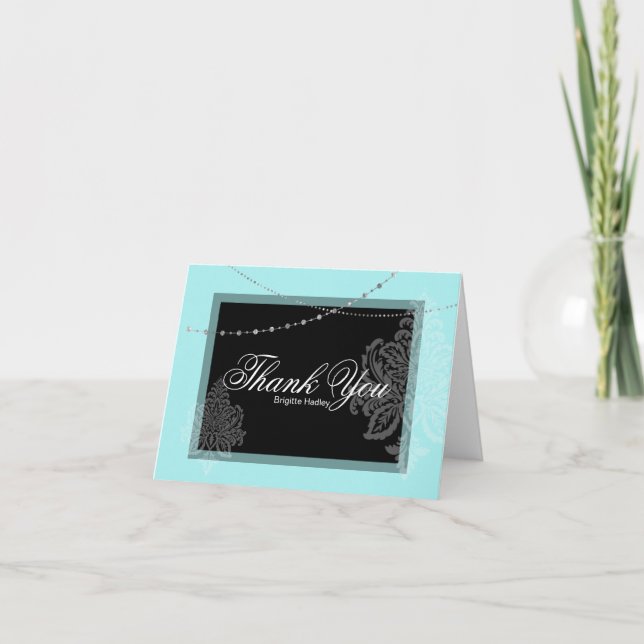Blue & black  holiday card (Front)