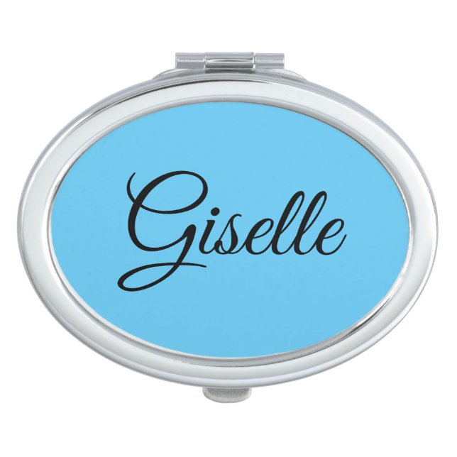 Blue & Black in Elegance Compact Mirror (Front)