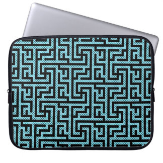 Blue & Black Labyrinth Laptop Sleeve