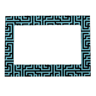 Blue & Black Labyrinth Magnetic Frame