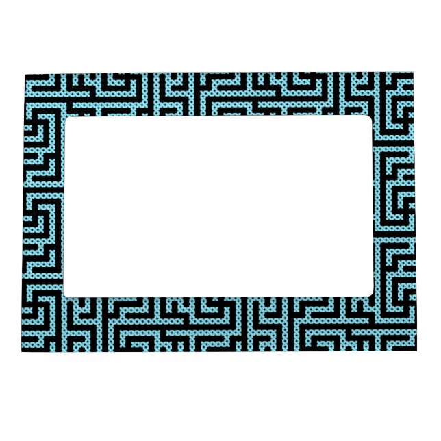 Blue & Black Labyrinth Magnetic Frame (Front)