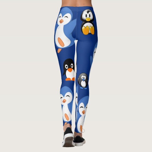 blue black leggings penguin long (Back)