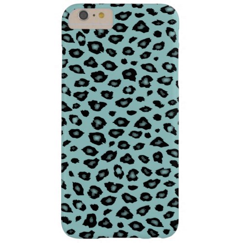 Blue Black Leopard Print Barely There iPhone 6 Plus Case