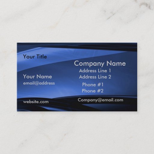 Customizable Blue Black Modern Business Profile Card Business Card