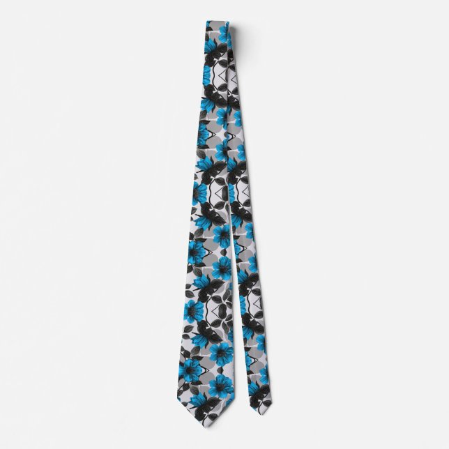 Blue Black Neck Tie (Front)