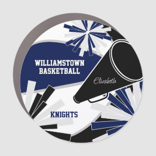 blue black or ANY COLORS basketball cheerleader Car Magnet