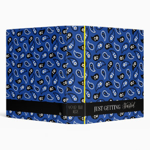 Blue & Black Paisely 3-Ring Binder