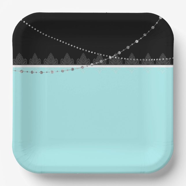 Blue & black paper plates (Front)