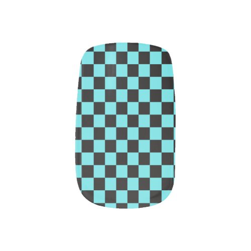 BlueBlack Pattern Minx Nail Art