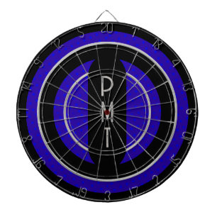 Blue Black Personalized Dart Board