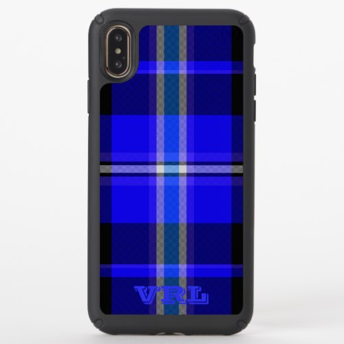 Blue Black Plaid Speck iPhone XS Max Case