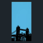Blue Black Pop Art London Tower Bridge Poster<br><div class="desc">Travel Art Photos of Symbols of World's Famous Capital Cities - Tower Bridge - Historical Iconic Buildings of London City</div>