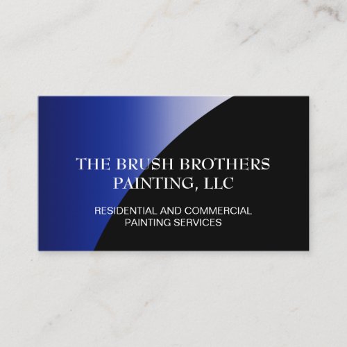 Blue Black Professional House Painter Business Card