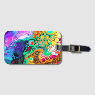 Blue, Black, Purple, Yellow colorful Luggage Tag