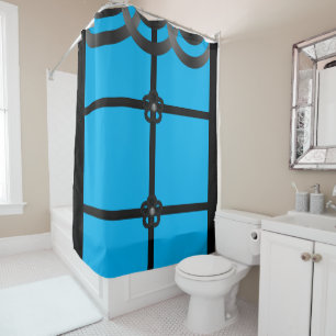 Blue black showercurtain shower curtain