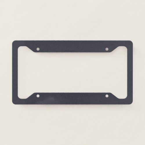 Blue Black Solid Color Print Polar Night License Plate Frame