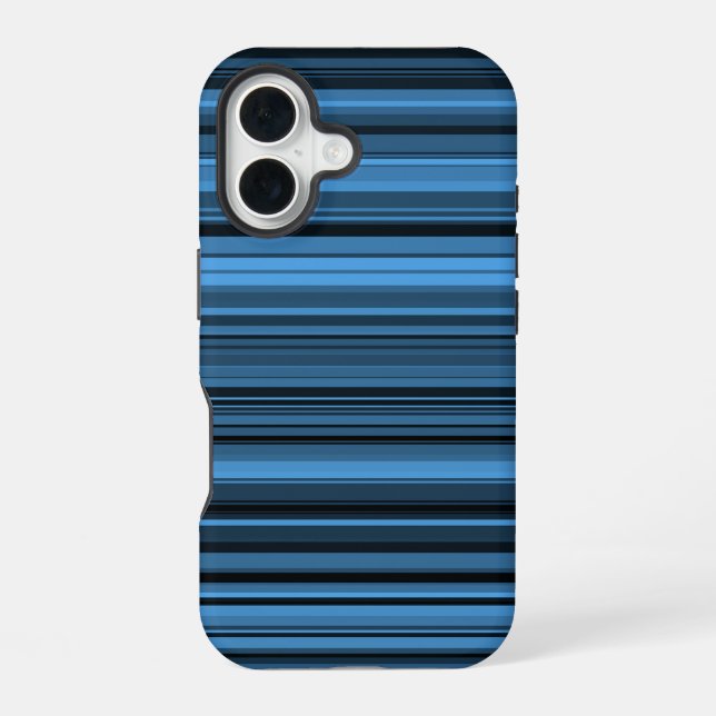 Blue Black Stripes Iphone Case (Back)