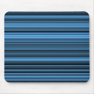 Blue Black Stripes Mouse Pad