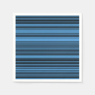 Blue Black Stripes Napkins