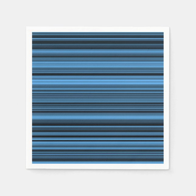 Blue Black Stripes Napkins (Front)