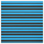 Blue Black Stripes Pattern Design Fabric