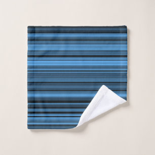 Blue Black Stripes Wash Cloth