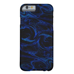 Blue Black Swirl Abstract Smoky Cool Barely There iPhone 6 Case