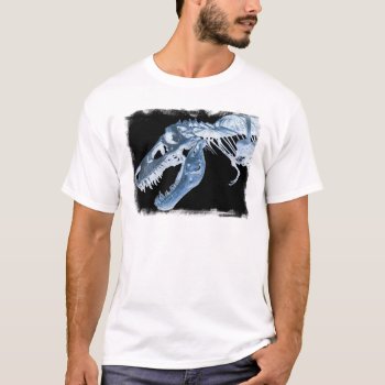 Blue & Black T-rex X-ray Bones Photo T-shirt by VoXeeD at Zazzle