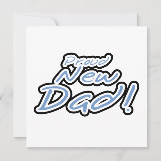 Blue/Black Text Proud New Dad Gifts (Front)
