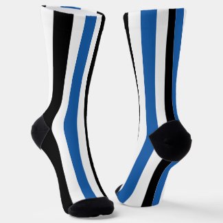 Blue Black Vertical Stripes Pattern