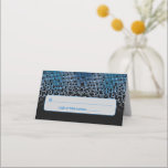 Blue Black Video Game Gamer Bar Mitzvah Address Place Card<br><div class="desc">Blue,  black,  and grey (gray) raining pixel gamer or video game Bar Mitzvah place cards or escort cards.

This non-traditional gamer inspired video gaming design features blue and grey (gray) raining or cascading digital style computer pixels along the background of the labels and computer techie fonts.</div>