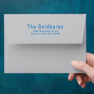 Blue Black Video Game Gamer Bar Mitzvah Envelope