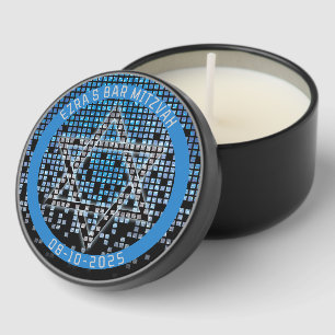 Blue Black Video Game Gamer Bar Mitzvah Mini Candle Favors