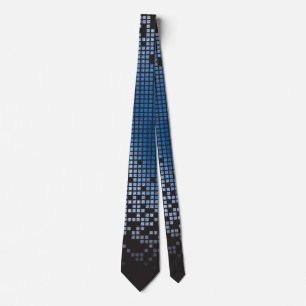 Blue Black Video Game Gamer Bar Mitzvah Neck Tie