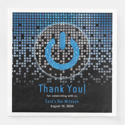 Blue Black Video Game Gamer Bar Mitzvah