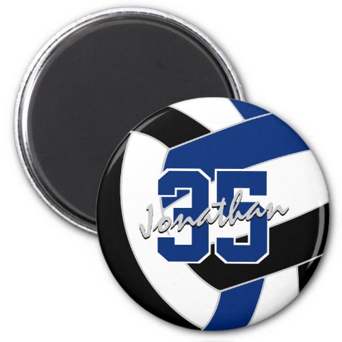 blue black volleyball team colors gifts magnet