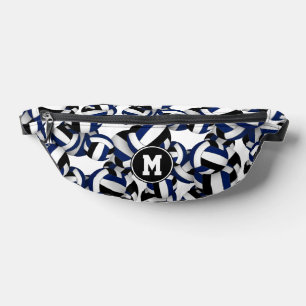 blue black volleyball team colors monogrammed fanny pack