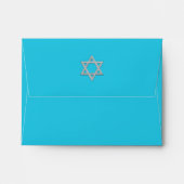 Blue, Black, White Bat Mitzvah A2 Envelope (Back (Top Flap))