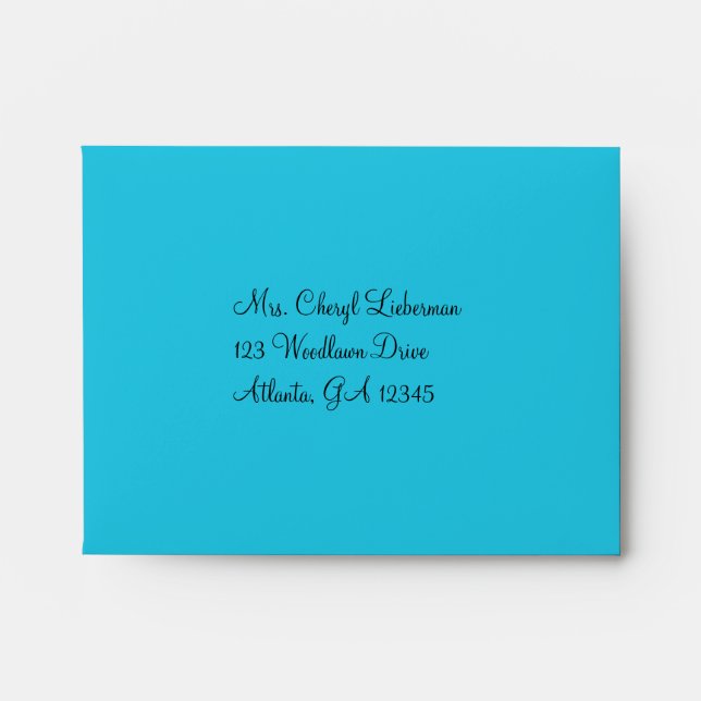 Blue, Black, White Bat Mitzvah A2 Envelope (Front)