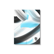 Blue Black White Gray Abstract