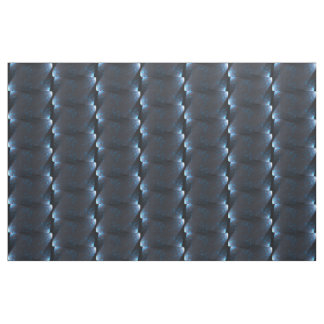 Blue Black White Lighted Rectangles Fabric