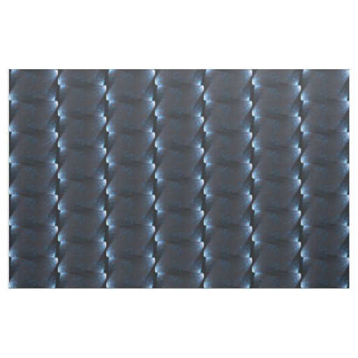 Blue Black White Lighted Rectangles Fabric