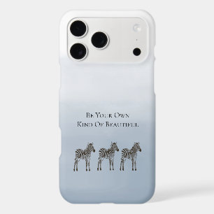 Blue Black Zebras Be Your Own Kind of Beautiful iPhone 17 Pro Max Case