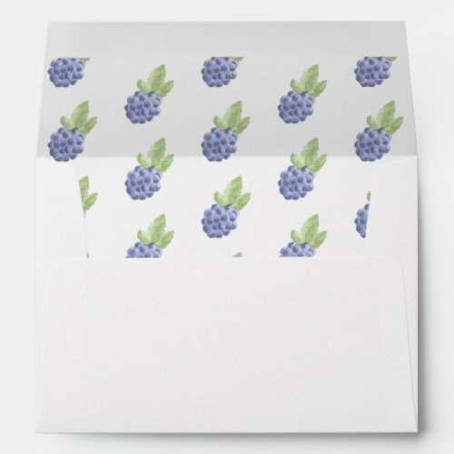 Blue blackberry fruit envelope