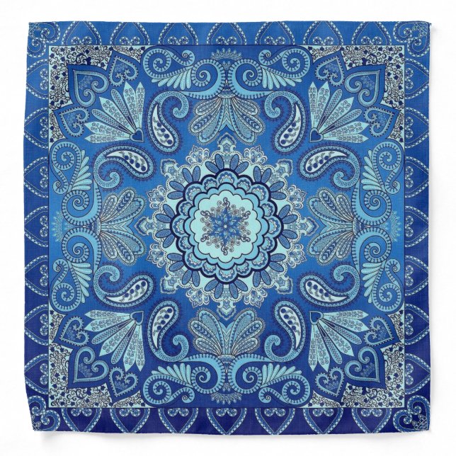 Blue Blend Country Style Bandana (Front)