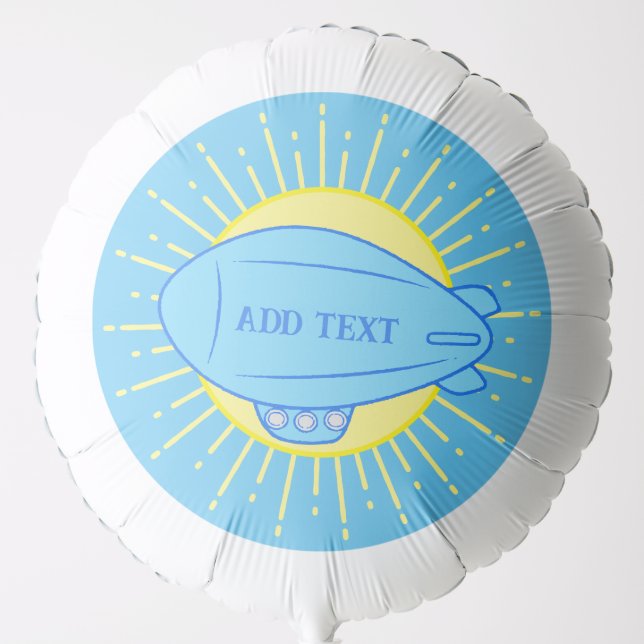 Blue Blimp Balloon Custom  (Front)