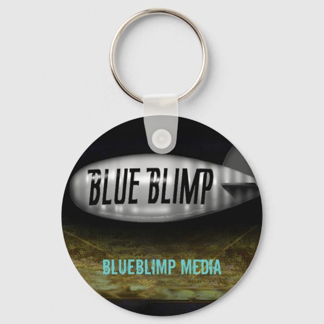 Blue Blimp Keychain (Front)
