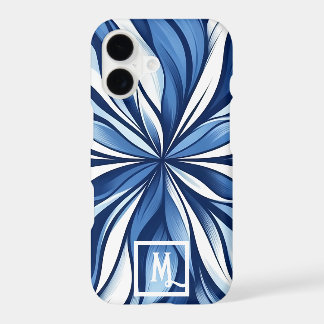 Blue Bliss: Organic Psychedelic Floral iPhone 17 Case