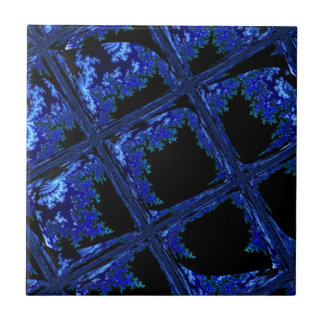 Blue Block Design Ceramic Tile